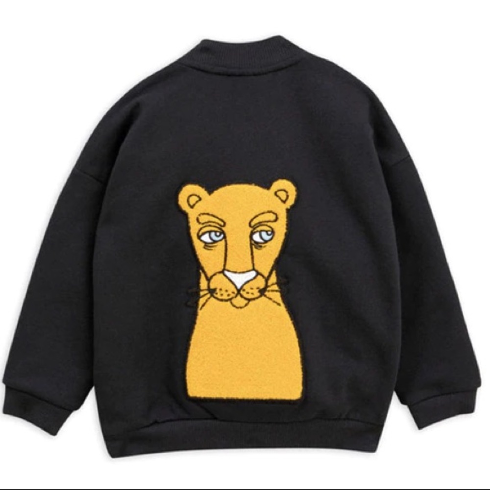 Mini Rodini Cat Patch Cardigan Bomber Jacket